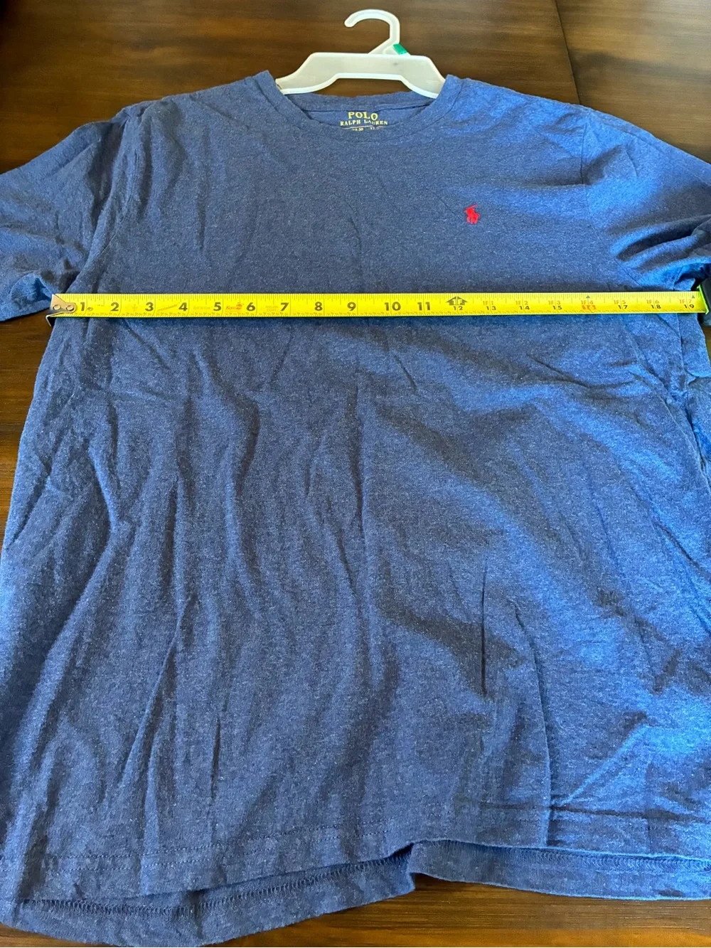 Ralph Lauren Heather Navy Short Sleeve Crew Tee with Red Pony